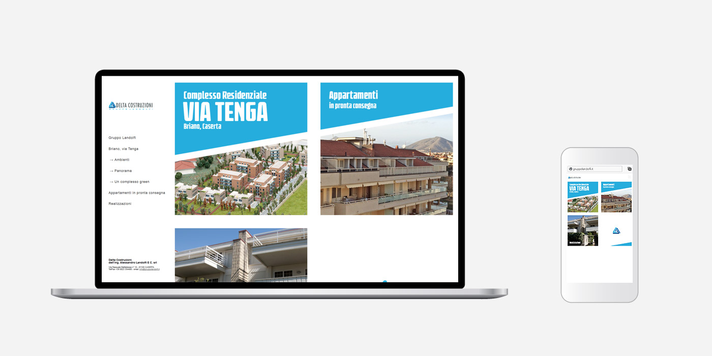 Delta Costruzioni / Gruppo Landolfi - Web design e stampa